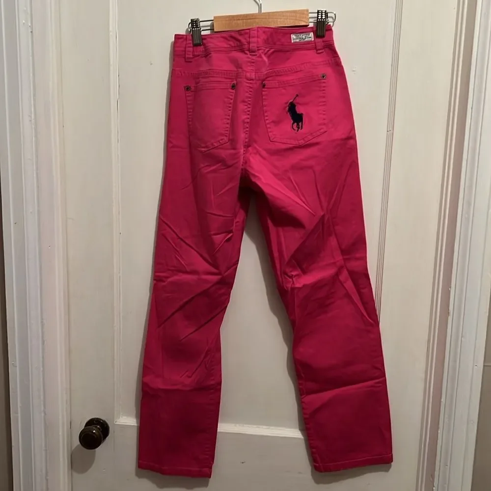 New w/o Tags- Girls 16 Ralph Lauren hot pink 98% cotton chinos perfect!